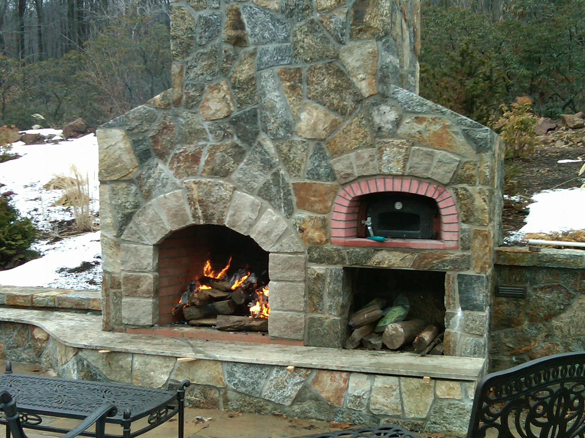 Build Outdoor Fireplace Pizza Oven